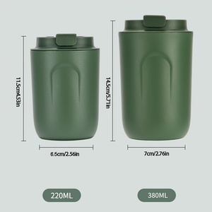 Vaso Térmico Mini de Acero Inoxidable 304 de 220ml/380ml con Tapa Abatible Antiderrames y Logotipo Personalizado - Product Image 5