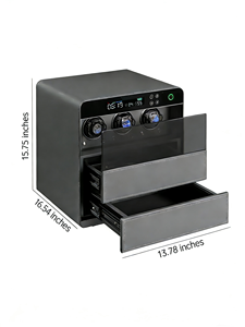 Cassaforte Avvolgitore Orologi Ignifuga con Tripla Sospensione Antivibrazione, Blocco Impronta Digitale e Doppio Cassetto Integrato per Armadio e Camera da Letto - Product Image 3