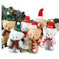 Noël mignon Blush écharpe ours en peluche poupée porte-clés chaîne sac jouet petit arbre de noël décoration suspendu accessoire pendentif cadeau