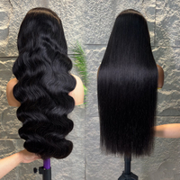Perruques vietnamiennes brutes de 40 pouces, cheveux humains, lace front, vente en gros, 13x6, lisses comme des baguettes, couleur naturelle, perruque frontale HD pour femmes noires