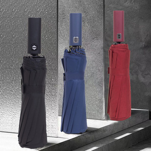 Paraguas Plegable Automático con Protección UV, 10 Varillas de Acero Reforzado, Negro, Azul, Rojo, para Viajes, Sol y Lluvia - Product Image 1
