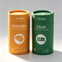 Emballage de café et de thé en poudre de qualité alimentaire avec logo personnalisé biodégradable, boîte cylindrique ronde en carton hermétique avec couvercle en métal