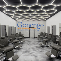 Lumière LED hexagonale pour supermarchés et salons de coiffure, design unique à assembler soi-même