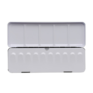 Juego de 24 pinturas de acuarelas metálicas con pincel, pigmento perlado y brillo, caja de lata - Product Image 6