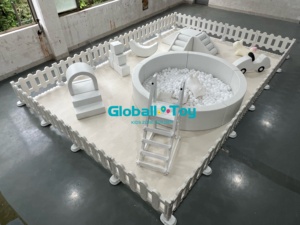 Hot Bán Mềm Chơi Thiết Bị Trắng Mềm Chơi Thiết Lập Trong Nhà Sân Chơi Ngoài Trời Bóng Pit Với Slide Cho Trẻ Em Bên Cho Thuê - Product Image 4