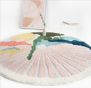 Insta Thảm Cuộc Sống Rừng Rêu Thời Trang Thảm Trải Sàn Trang Trí Nhà Cửa Thảm Tròn Có Thể Giặt Được Bán Thảm Xù Xì - Product Image 4