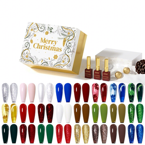 Nouveau coffret de vernis gel UV pour Noël, 24 couleurs, 15 ml, couleur unie, vernis à ongles pour femmes, produits pour les ongles - Product Image 1