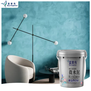 Revêtement microciment anti-UV et inaltérable Blue Kingfisher pour l'art mural extérieur, les fresques, la décoration de façades et la signalétique - Product Image 2
