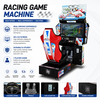 Simulateur de course automobile immersif avec son surround, éclairage LED ambiant, siège à mouvement, siège baquet 32 pouces, retour de force sur les pédales, réalité virtuelle