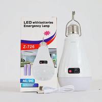 Lampe de secours LED AC avec télécommande, culot E27, ampoule d'urgence en plastique 6500K, angle de faisceau 360°, usage résidentiel
