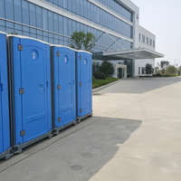 Unité de toilettes portables, cabine de toilettes mobile avec lavabo, toilettes en plastique pour chantier