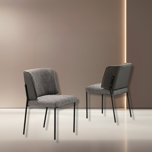 เก้าอี้รับประทานอาหารหนังนุ่มทันสมัย Lu พร้อมพนักพิงหลังสำหรับเฟอร์นิเจอร์ในบ้านและโรงแรม - Product Image 1