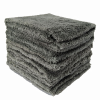 Serviette de voiture en microfibre sans bords 40x40 350GSM, serviette en microfibre corail pour lavage de voiture, serviette absorbante en microfibre pour le séchage et le detailing automobile