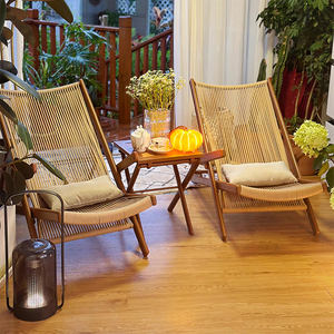 Chaise longue de <span class=keywords><strong>jardin</strong></span> en <span class=keywords><strong>rotin</strong></span> PE et métal, résistante aux intempéries, confortable, pour balcon et cour, prix d'usine, vente en gros - Product Image 3