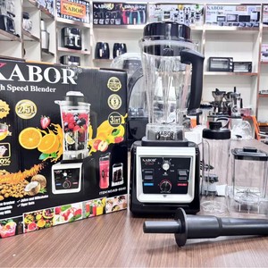 Licuadora de Alta Velocidad Kabor 2.5L 3 en 1, Exprimidor, Preparador de Smoothies, Procesador de Alimentos Eléctrico 220V con Recipiente de Plástico - Product Image 1