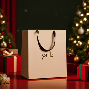 Sacs en papier kraft personnalisés avec logo imprimé, recyclables, pour vêtements, emballages alimentaires à emporter et courses, avec poignées torsadées/plates - Product Image 5