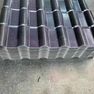 वाटरप्रूफ फायर प्रूफ गर्मी प्रतिरोधी विंडप्रूफ नालीदार पीसी छत मंदिर और होटल के लिए सिंथेटिक राल टाइल - Product Image 1