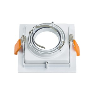 Anillo de Montaje Cuadrado EvoliteLL SQ1-F para Lámpara de Techo Empotrada de Aluminio con Marco para <span class=keywords><strong>Downlight</strong></span> LED Cuadrado Fijo y Soporte GU10 - Product Image 2
