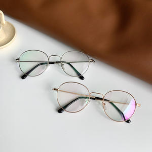 กรอบแว่นตาทรงกลม V1-1930 แบบเต็มกรอบ สำหรับทุกเพศ ป้องกันรังสียูวีและแสงสีฟ้า เลนส์เปลี่ยนได้ เลนส์อะคริลิก ผลิตที่ไถโจว - Product Image 2