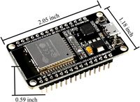 Carte de développement ESP-WROOM-32 ESP32 WiFi et microcontrôleur double cœur 2.4Ghz avec antenne intégrée et modules de pilote d'alimentation