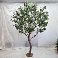 Bonsaï artificiel d'intérieur haut de gamme, sur mesure, avec grand tronc d'olivier détachable, en tissu de soie durable et résistant aux UV de haute qualité