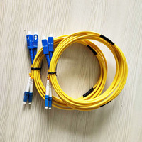 Kabel Serat Optik Single-Mode Simplex Jumper 2.0mm Oranye Konektor SC-LC dengan Jaket LSZH dan Material G652D