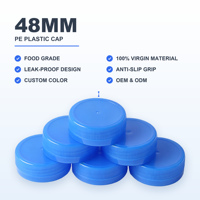 Bouchon à vis en plastique de 48 mm avec poignée striée pour bouteille d'eau de 5 L, vente en gros