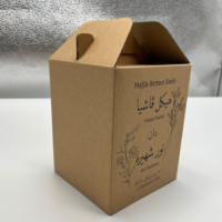 Boîte en papier kraft écologique recyclable personnalisée avec poignée, pliable, de qualité alimentaire, impression quadricolore, facile à transporter
