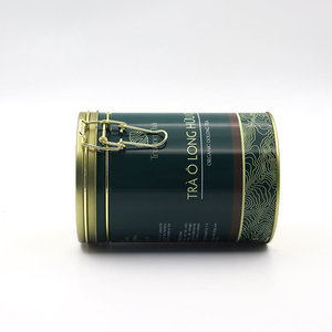 Contenedor de almacenamiento de té y café hermético redondo personalizado de alta calidad, lata de Metal para té - Product Image 2