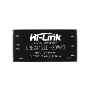 Hi-Link DC-DC พลังงานต่ำแบบไม่มีการควบคุมแหล่งจ่ายไฟโมดูล24V ถึง12V HLK-URB2412LD-20WR3 - Product Image 1