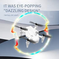 Drone RC Quadricoptère 4DRC avec éclairage LED, cadre entièrement lumineux, rotation à 360°, mini drone pour enfants, cadeau d'anniversaire pour garçons