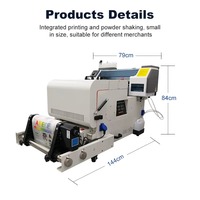Winner Dual I3200 & Xp600 A3 37 cm pencetak DTF otomatis T-Shirt Film Transfer langsung mesin bubuk bergetar untuk pencetakan Label
