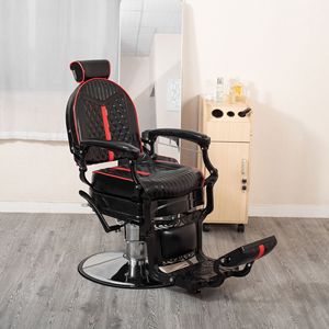 Fauteuil de Barbier Haut de Gamme Noir Moderne de Qualité Supérieure pour Hommes – Vente en Gros de Mobilier de Salon de Coiffure - Product Image 2