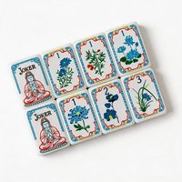 Set Mahjong Amerika Lipat Portabel Buatan Khusus Gaya Baru 2026, 160 Buah Mahjong Akrilik Mewah Biru/Hijau untuk 4 Pemain