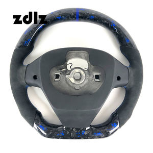 Volant <span class=keywords><strong>sport</strong></span> personnalisé en cuir suédé et fibre de carbone forgée avec LED bleues pour Ford <span class=keywords><strong>Fiesta</strong></span> ST <span class=keywords><strong>MK7</strong></span> 2009-2017 - Product Image 6