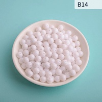 Perles d'espacement rondes en plastique ABS blanc pur, style mariée moderne, pour la fabrication de bijoux DIY et fournitures pour stylos à perles, lot