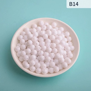 Perle ABS Bianche Pure, Stile Moderno Nuziale, Perline Distanziatrici Rotonde in Plastica per Creazione Gioielli Fai da Te, Forniture per Penne Decorabili, Lotto - Product Image 1