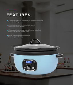 Casserole à mijoter ovale programmable de 3,5 litres avec 3 réglages de chaleur et <span class=keywords><strong>pot</strong></span> en céramique amovible - Product Image 2