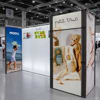 Stand d'exposition modulaire SEG en tissu tendu avec boîte à lumière LED pour l'image de marque des produits pour tout-petits - Expo de fournitures pour crèches