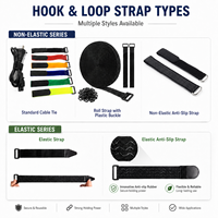 Sangles de vélo réglables et réutilisables en Velcro, attaches élastiques à boucles et crochets, sangles de batterie avec bandes antidérapantes