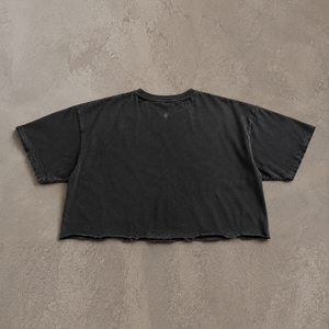 เสื้อยืดสตรีทแวร์ขายส่ง 300GSM ผ้าคอตตอนหนานุ่ม ซักย้อมสีแบบแอซิดวอช ทรงโอเวอร์ไซส์ ครอป ทรงบ็อกซี่ ประดับเพชรเทียม เสื้อยืดผู้ชาย - Product Image 3