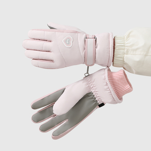 फैशन स्कीइंग महिला शीतकालीन थर्मल वाटरप्रूफ टच स्क्रीन स्की दस्ताने - Product Image 3