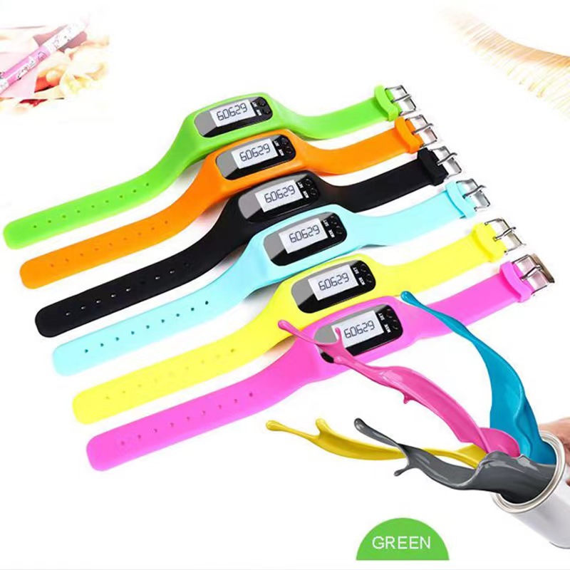 Pedometer hoạt động Tracker tùy chỉnh bước truy cập Vòng đeo tay đi bộ Tracker dây đeo cổ tay Calorie thể thao xem Pedometer cho trẻ em