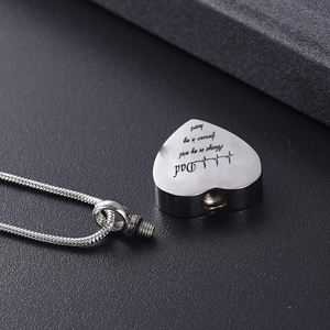 Las joyas de cremación en el electrocardiograma <span class=keywords><strong>siempre</strong></span> estarán en <span class=keywords><strong>mi</strong></span> corazón como un collar conmemorativo, colgante de recuerdo de cenizas - Product Image 3
