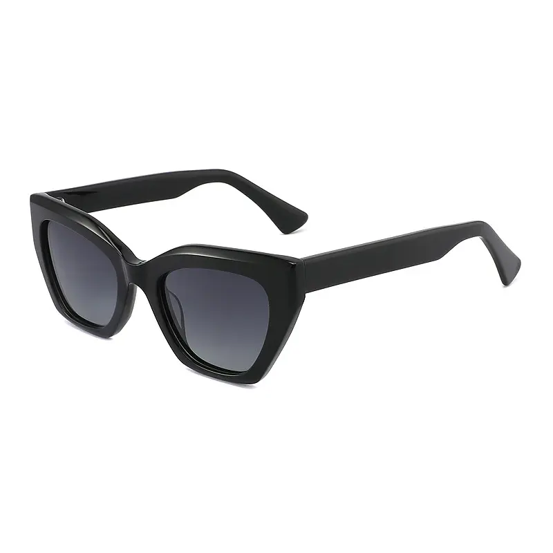 Kacamata hitam asetat trendi mode bentuk panas kacamata hitam khusus terpolarisasi Uv400 Vintage Logo wanita harga bagus