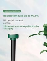 Pointes soniques étanches d'animaux à ultrasons à énergie solaire pour pelouse et jardin, contrôle du serpent et du campagnol.