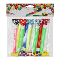 Sifflets et Klaxons de Fête Noirs et Dorés pour Anniversaires d'Enfants