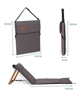 Großhandel Luxuriöser Maßgefertigter Farbiger OEM Klappbarer Strandstuhl Rucksack mit Ozeanmuster und Trageriemen - Product Image 3