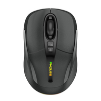 Mouse Gaming lampu belakang LED Nirkabel ergonomis, isi ulang USB 2.4G untuk PC & Laptop
