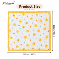 Couverture bébé en coton 6 couches 43,3x43,3 pouces, couverture bébé en mousseline bulle, couverture bébé douce, couverture d'emmaillotage pour nouveau-né, vente en gros OEM ODM